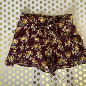 Xhilaration High Waist Red and Yellow Shorts